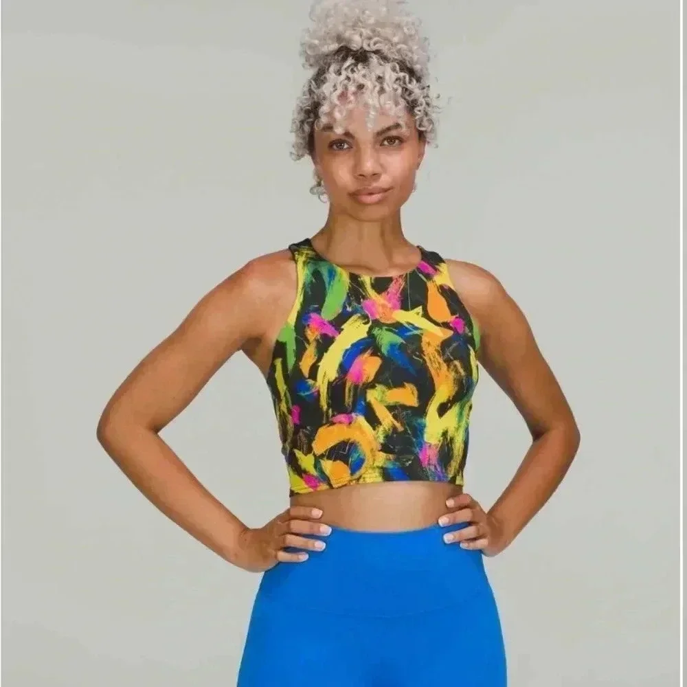 NWT Lululemon Invigorate Training Tank Top Undertone Black Multi